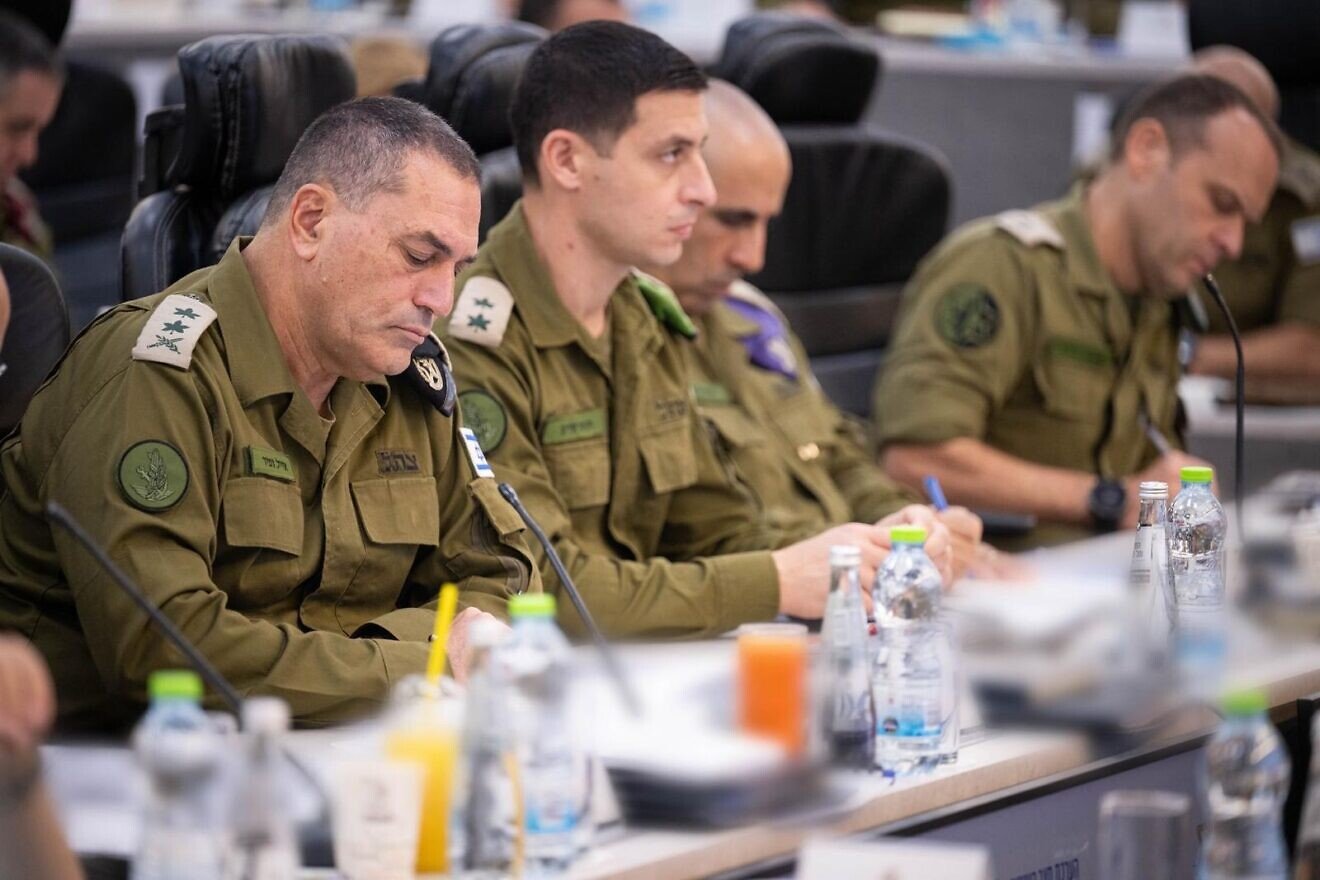 Israel Defense Forces Chief of Staff Lt. Gen. Eyal Zamir holds a situational assessment to evaluate the military's readiness. Credit: IDF.
