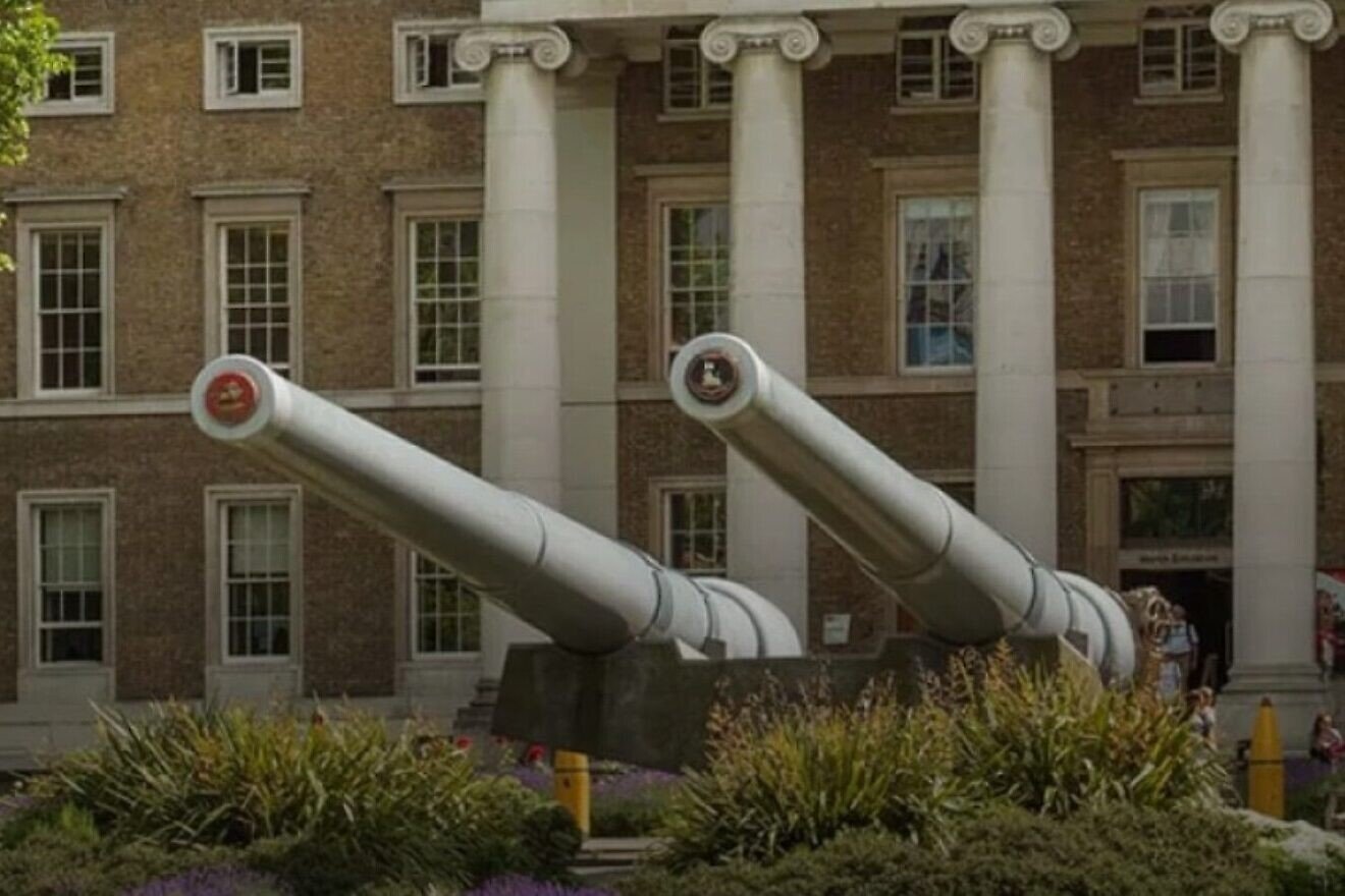 Visitor exit the Imperial War Museum in London, the U.K. Photo courtesy of the Imperial War Museum.