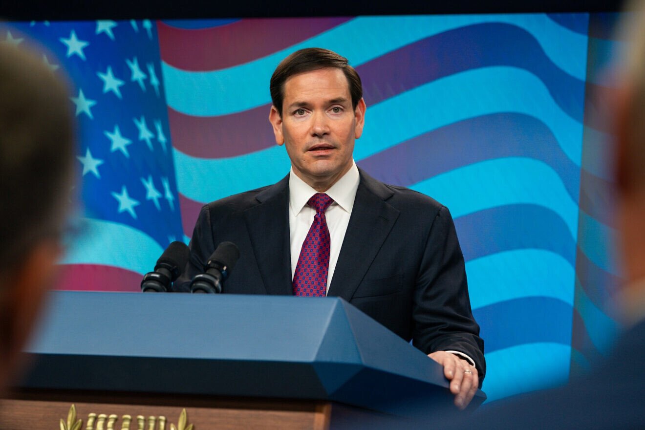Marco Rubio, the U.S. secretary of state, and Israeli Prime Minister Benjamin Netanyahu deliver joint statements to the press in Jerusalem, Sept. 15, 2025. Photo by Freddie Everett/U.S. State Department.