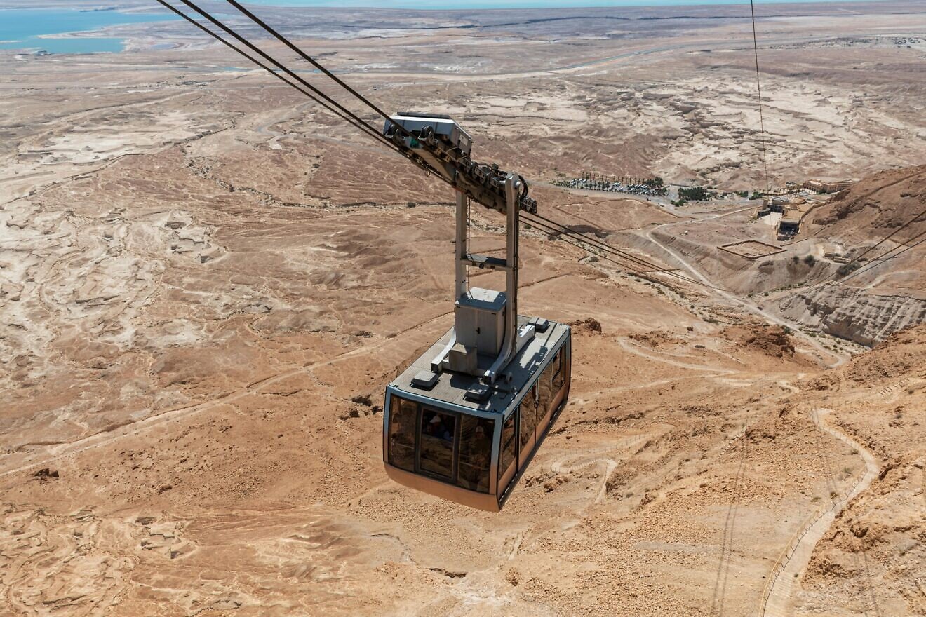 The cable car at Masada National Park in Israel. Credit: Duc Tinh Ngo/Pexels.