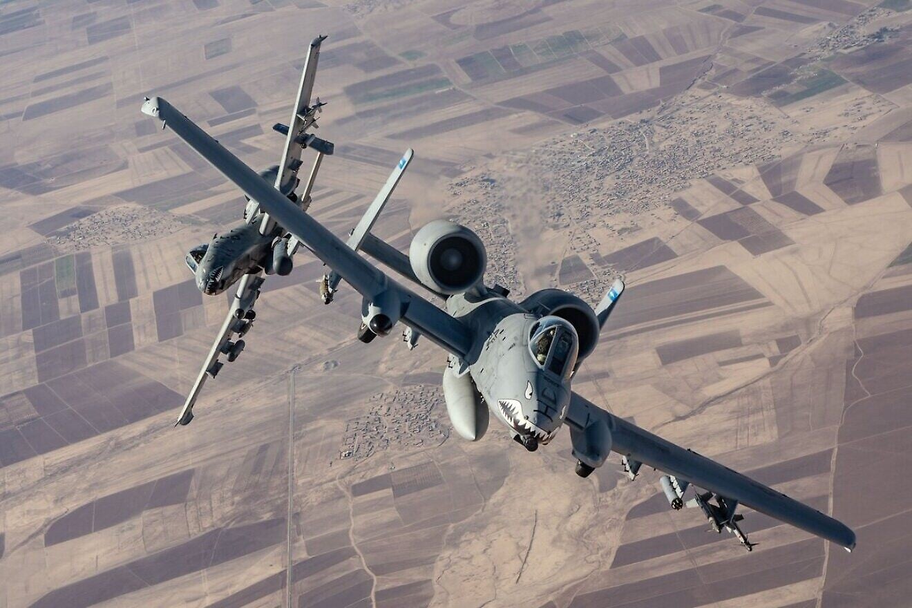 U.S. Air Force A-10 Thunderbolt II close air support attack aircraft, aka “Warthogs,” fly over the U.S. Central Command area of responsibility. Credit: CENTCOM.