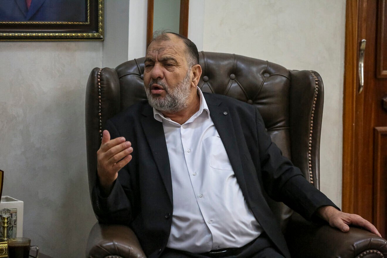 Hebron's mayor Tayseer Abu Sneineh talks after the Ibrahimi Mosque was stripped of the authority of the Palestinian Ministry of Religious Endowments and the Hebron Municipality, based on an Israeli decision, in Hebron, July 16, 2025. Photo by Mosab Shawer/Middle East Images/AFP via Getty Images. Hebron's mayor Tayseer Abu Sneineh talks after the Ibrahimi Mosque was stripped of the authority of the Palestinian Ministry of Religious Endowments and the Hebron Municipality, based on an Israeli decision, in Hebron, July 16, 2025. Photo by Mosab Shawer/Middle East Images/AFP via Getty Images.