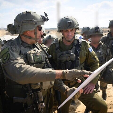 Israel Defense Forces Chief of Staff Lt. Gen. Eyal Zamir holds a situational assessment in the Gaza Strip, Sept. 16, 2025. Credit: IDF.