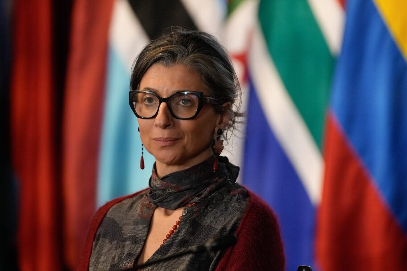 Francesca Albanese, U.N. special rapporteur for Palestinian rights, at the Bogotá summit in Bogotá, Colombia, on July 16, 2025. Credit: Office of the President of Colombia via Wikimedia Commons.