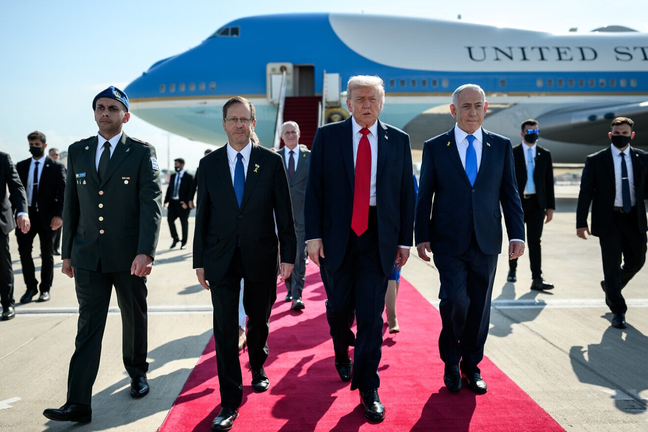 Trump Netanyahu Herzog Israel