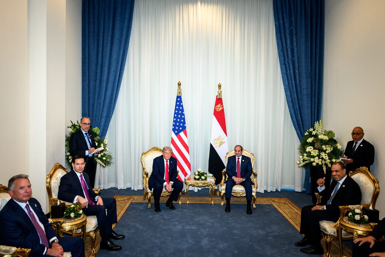 U.S. President Donald Trump meets with Egyptian President Abdel Fattah el-Sisi at the Tonino Lamborghini International Convention Center in Sharm el-Sheikh, Egypt, Oct. 13, 2025. Credit: Daniel Torok/White House. U.S. President Donald Trump meets with Egyptian President Abdel Fattah el-Sisi at the Tonino Lamborghini International Convention Center in Sharm el-Sheikh, Egypt, Oct. 13, 2025. Credit: Daniel Torok/White House.