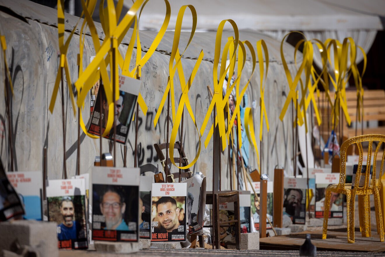 Hostage Squares in Tel Aviv, Oct. 5, 2025. Photo by Miriam Alster/Flash90.