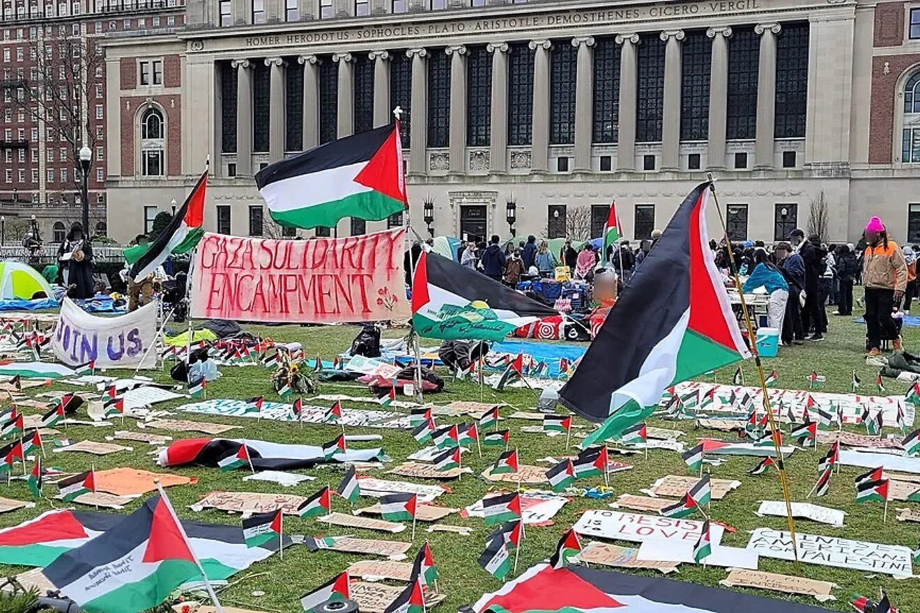 The Gaza Solidarity encampment at Columbia University in New York City on April 21, 2024. Credit: CC0. The Gaza Solidarity encampment at Columbia University in New York City on April 21, 2024. Credit: CC0.