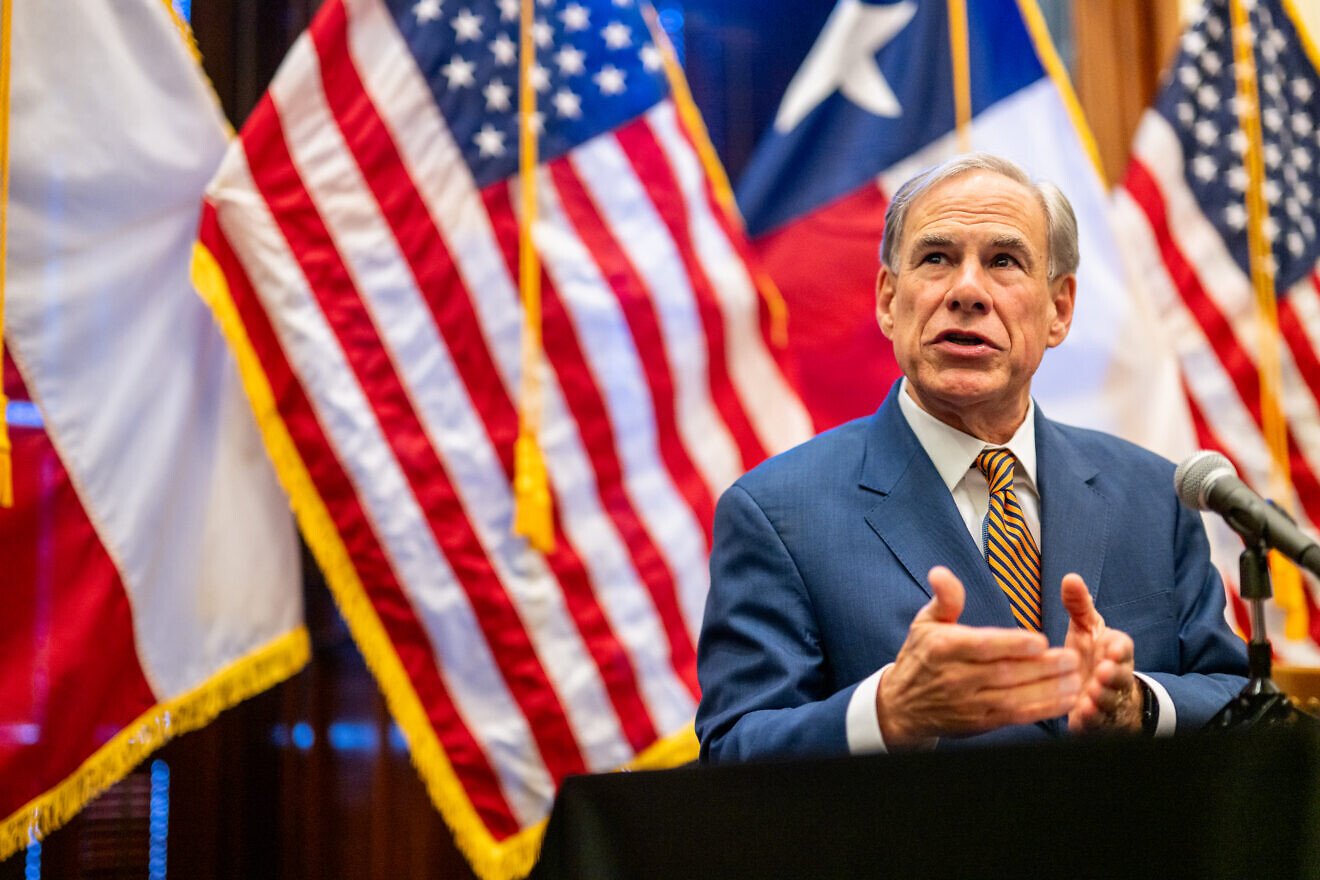 Texas Gov. Greg Abbott speaks during a news conference at the State Capitol, in Austin, Texas, on Aug. 15, 2025. Photo by Brandon Bell/Getty Images.