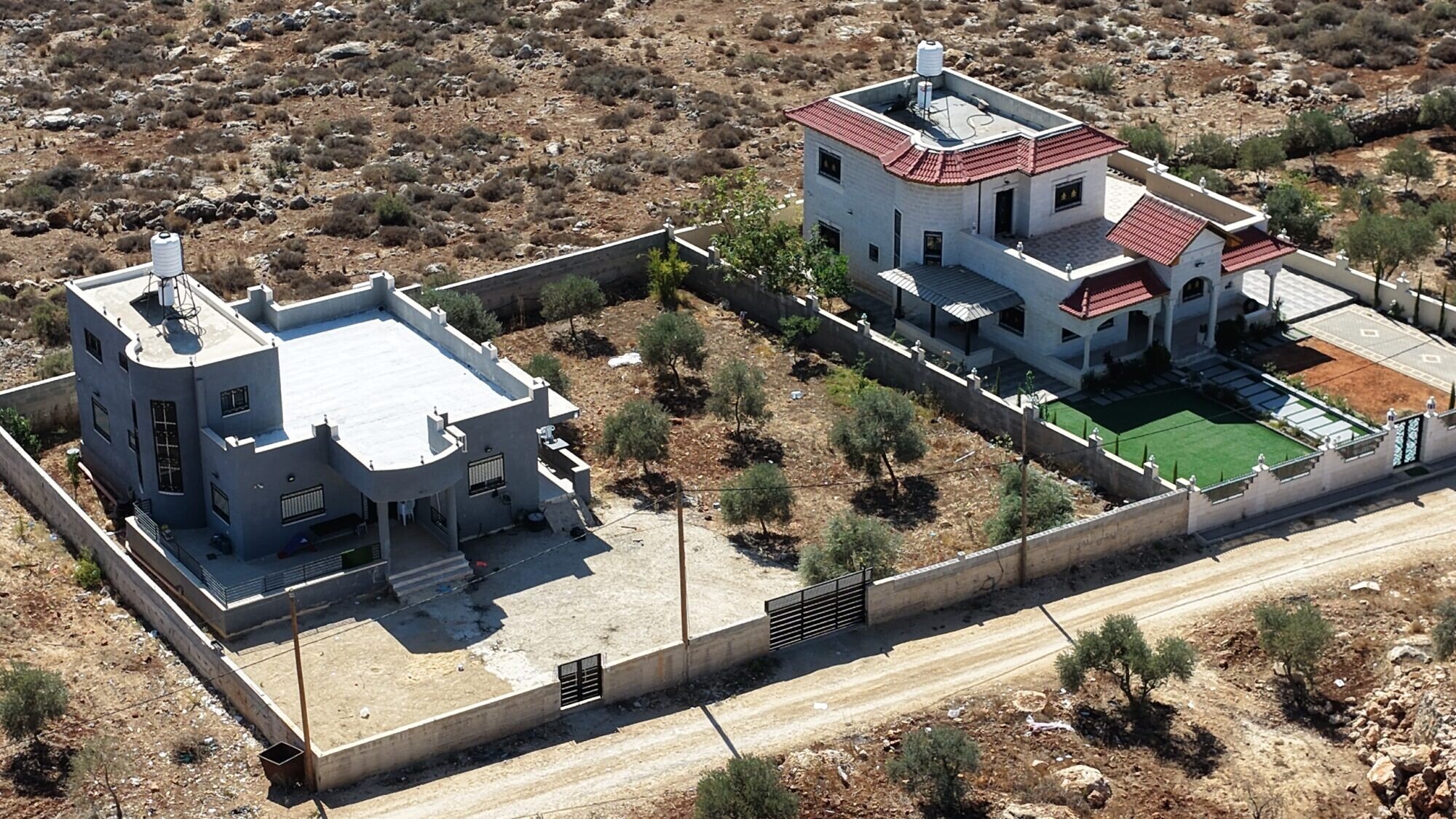 Arab villas near the IDF firing zone in Samaria, November 2025. Credit: Regavim.