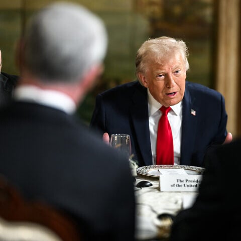 U.S. President Donald Trump participates in a bilateral press conference with Israeli Prime Minister Benjamin Netanyahu at the Mar-a-Lago Club in Palm Beach, Fla., Dec. 29, 2025. Credit: Daniel Torok/White House.