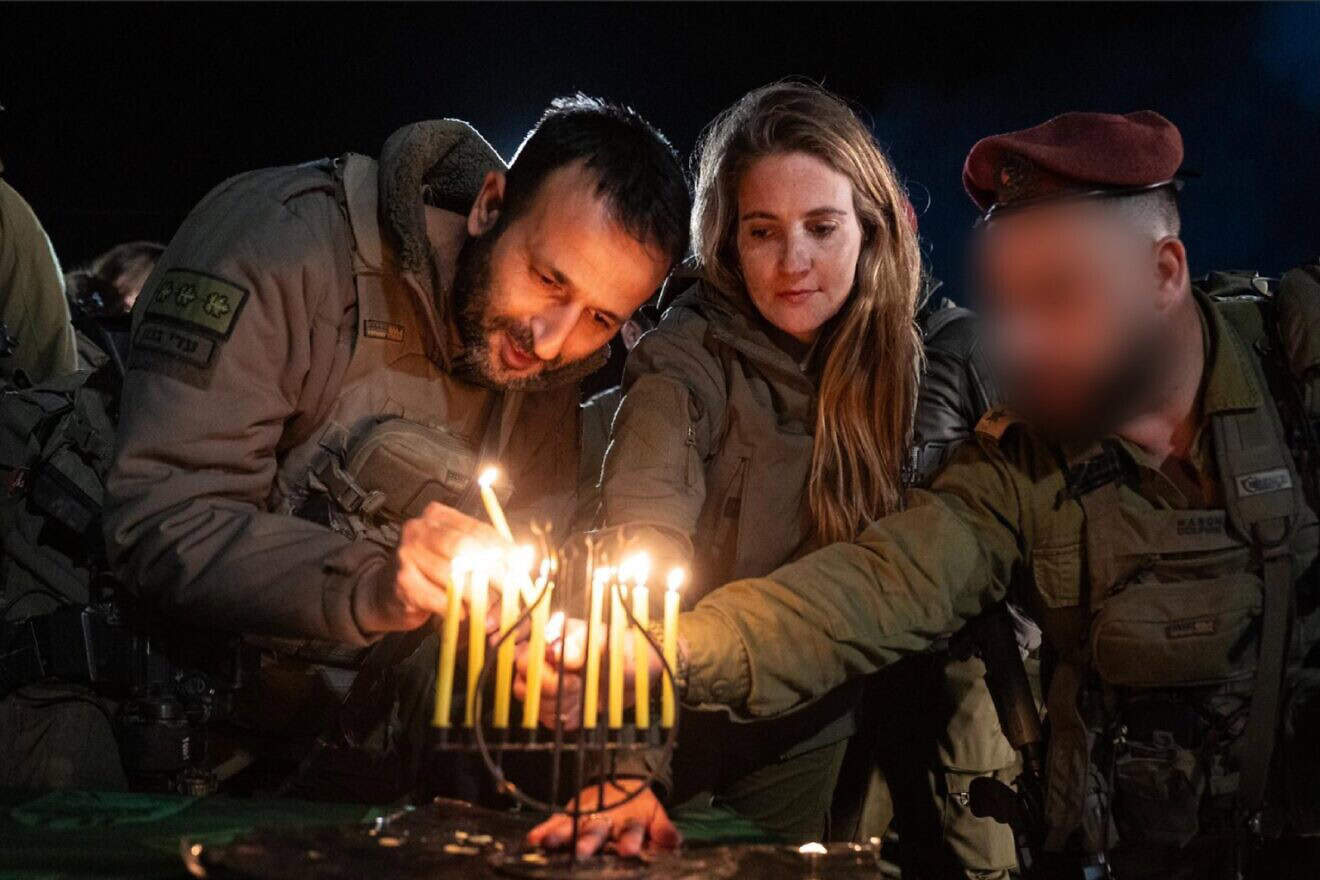 Shiri Bibass sister lights Chanukah menorah in Rafah