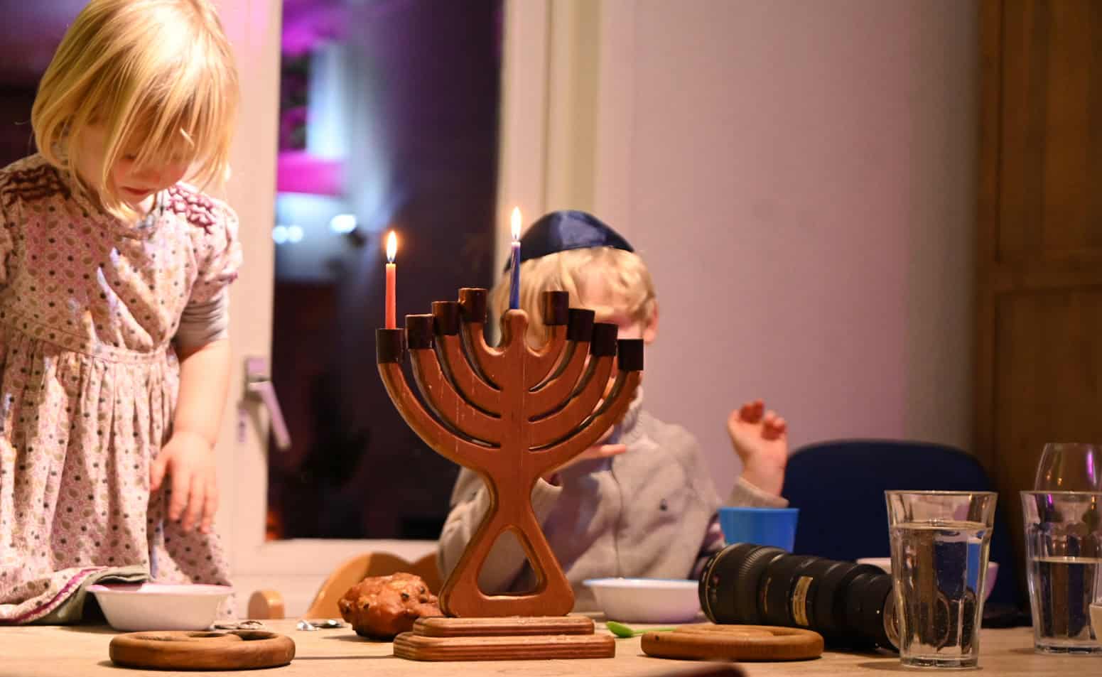 Hanukkah menorah direction