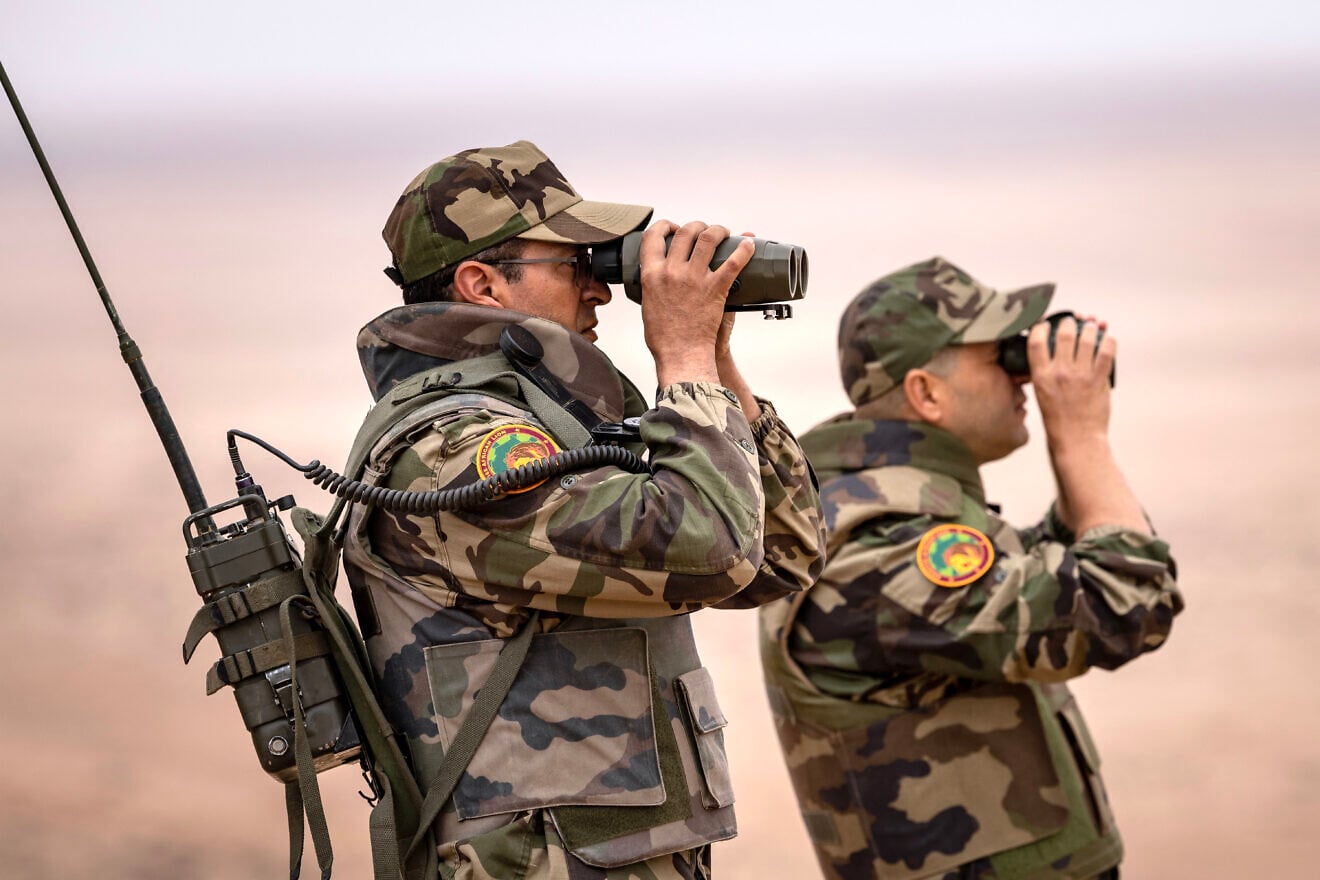 Members of the Moroccan royal armed forces (FAR) take part in the joint US military exercise "African Lion" in the Tan-Tan region in southwestern Morocco on May 31, 2024. Photo by Fadel Senna / AFP via Getty Images.