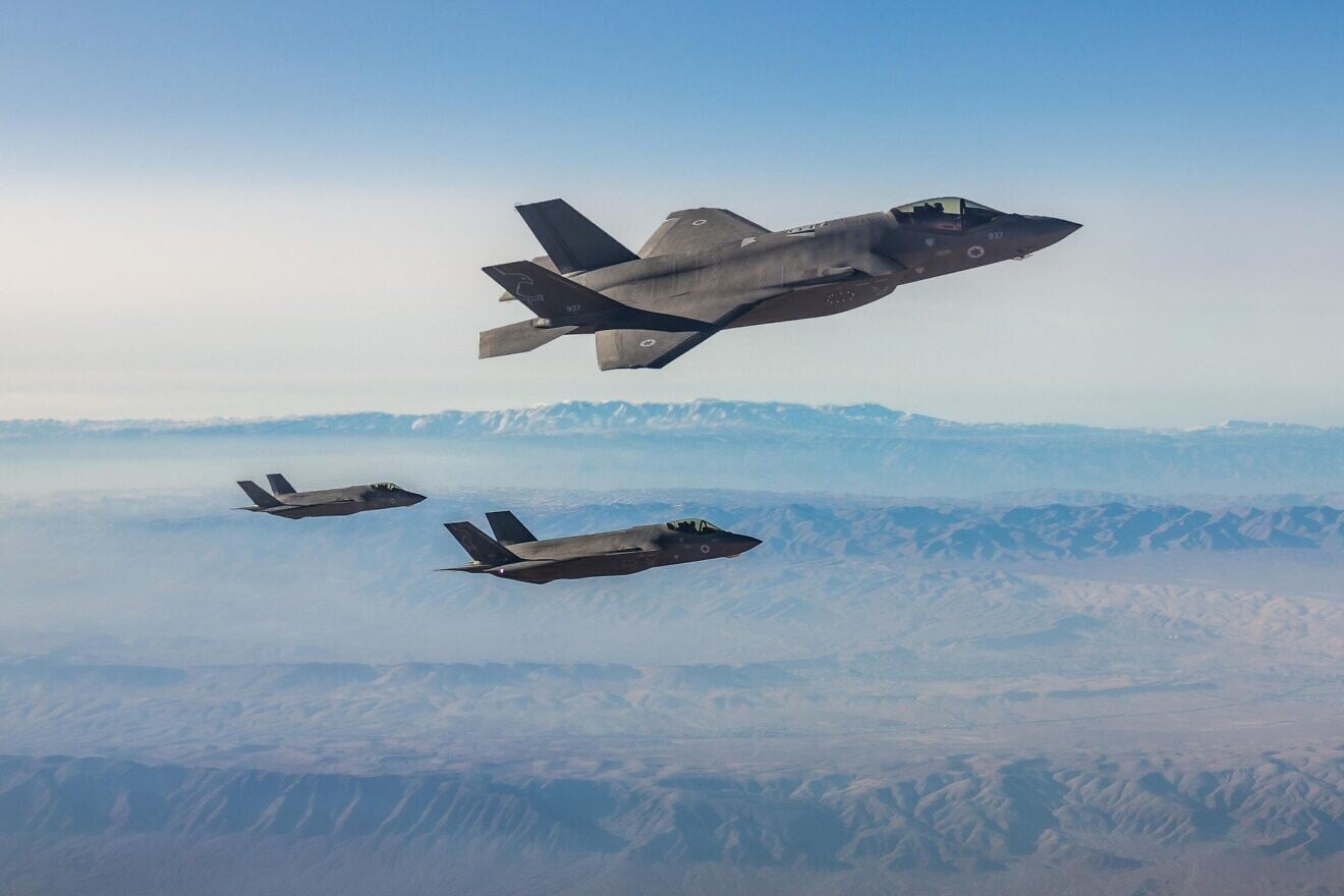 Israeli F-35I “Adir” fighter jets en route to strike targets in Iran, March 2026. Credit: IDF. Israeli F-35I “Adir” fighter jets en route to strike targets in Iran, March 2026. Credit: IDF.
