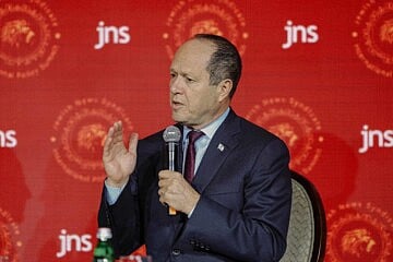 Nir Barkat at the JNS International Policy Summit 2025. Monday, April 28. Photo by Shahar Yurman. Nir Barkat at the JNS International Policy Summit 2025. Monday, April 28. Photo by Shahar Yurman.